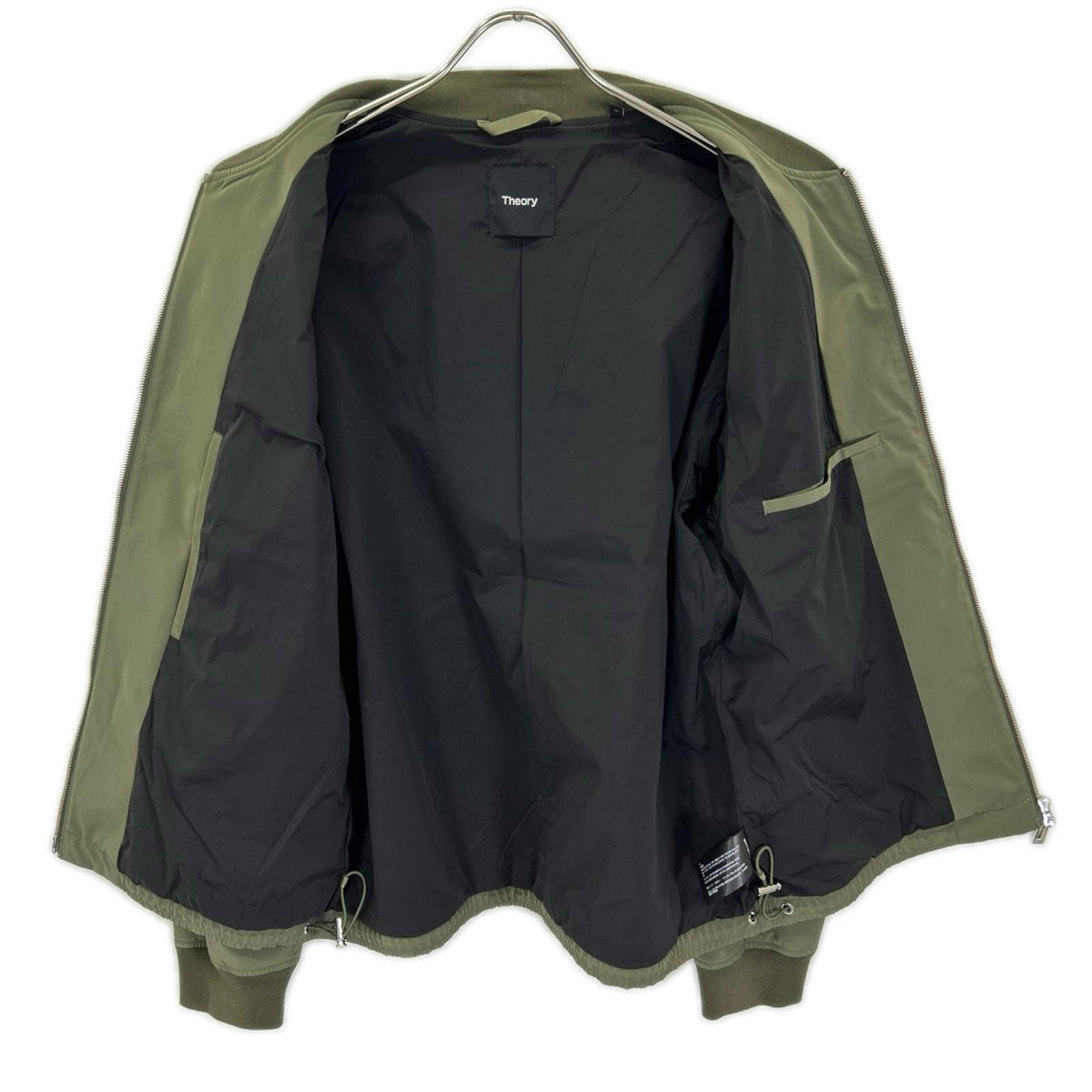 Theory Khaki CITY BOMBER LD Polyester Blouson Jacket Size M