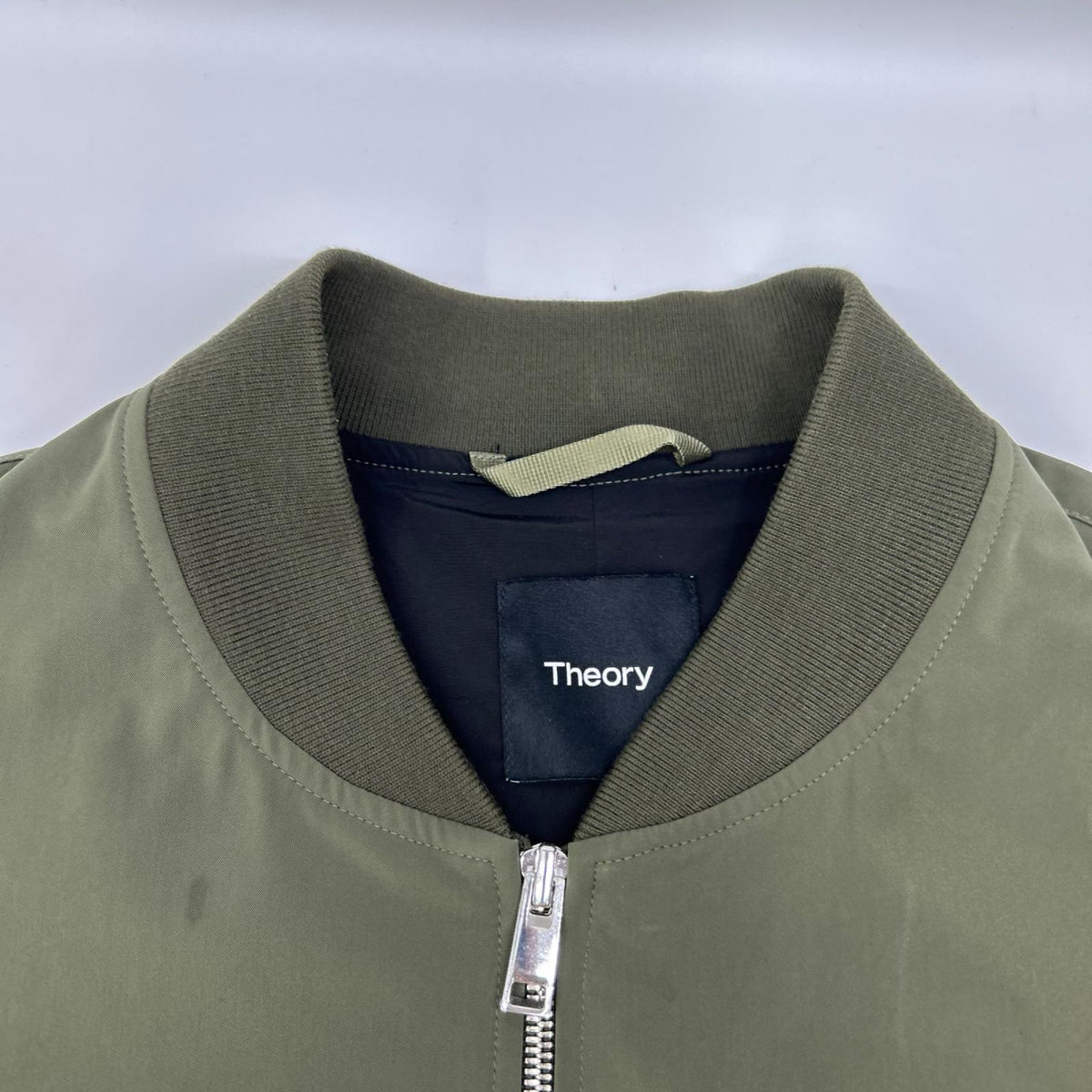 Theory Khaki CITY BOMBER LD Polyester Blouson Jacket Size M