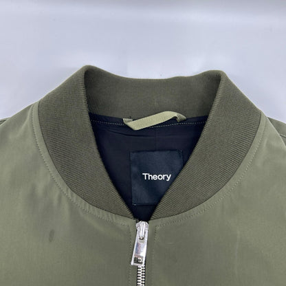 Theory Khaki CITY BOMBER LD Polyester Blouson Jacket Size M