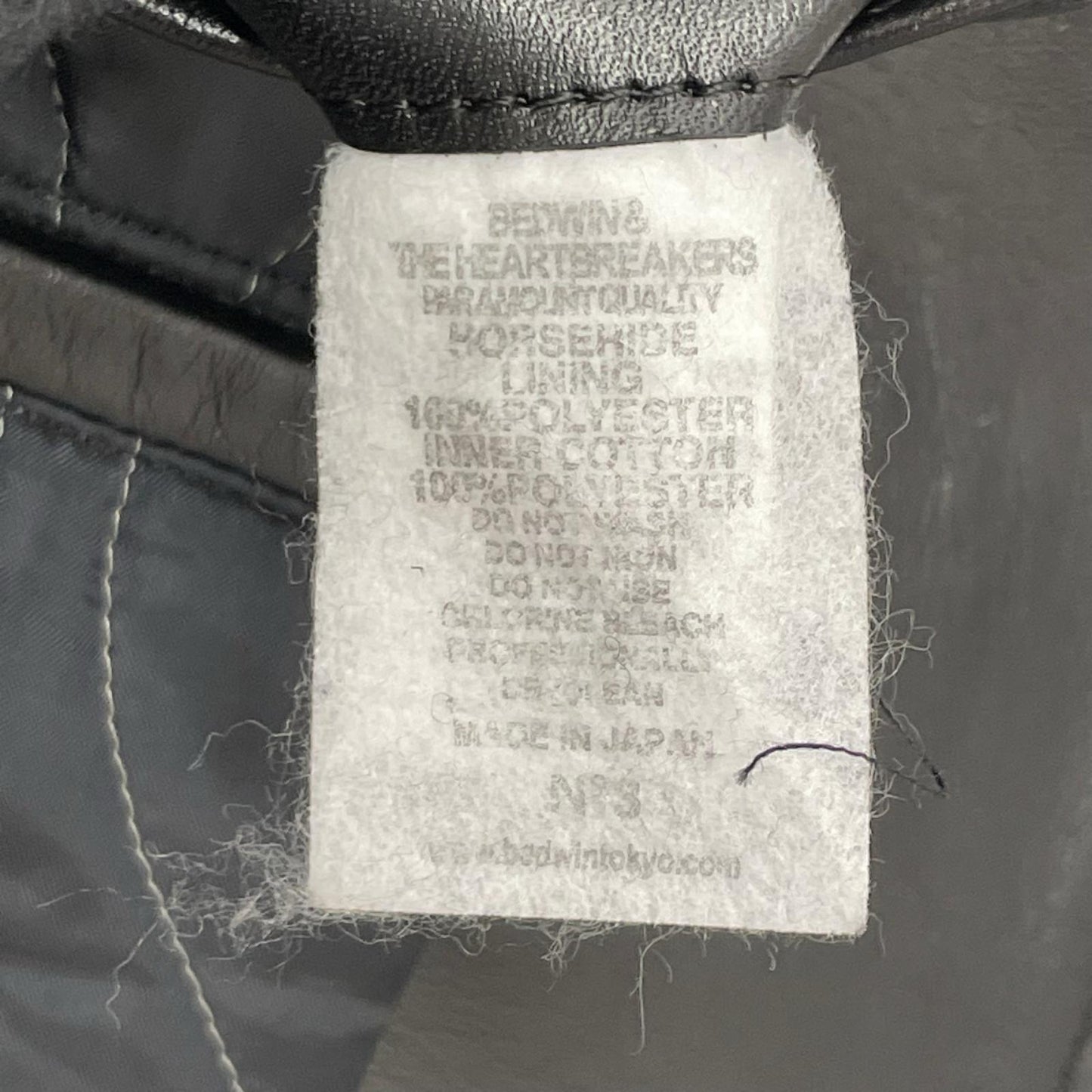 BEDWIN & THE HEARTBREAKERS BRUCE Horsehide Coat Black Size 3
