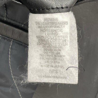 BEDWIN & THE HEARTBREAKERS BRUCE Horsehide Coat Black Size 3