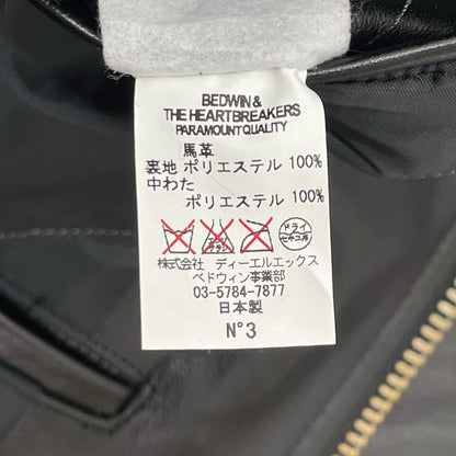 BEDWIN & THE HEARTBREAKERS BRUCE Horsehide Coat Black Size 3