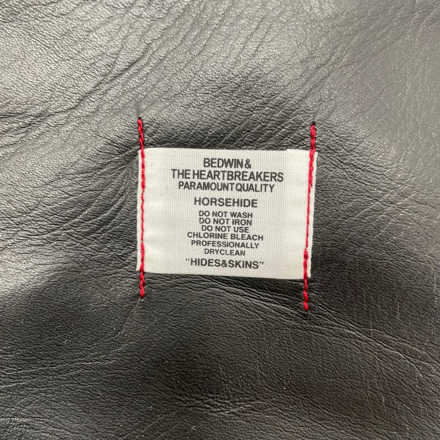 BEDWIN & THE HEARTBREAKERS BRUCE Horsehide Coat Black Size 3