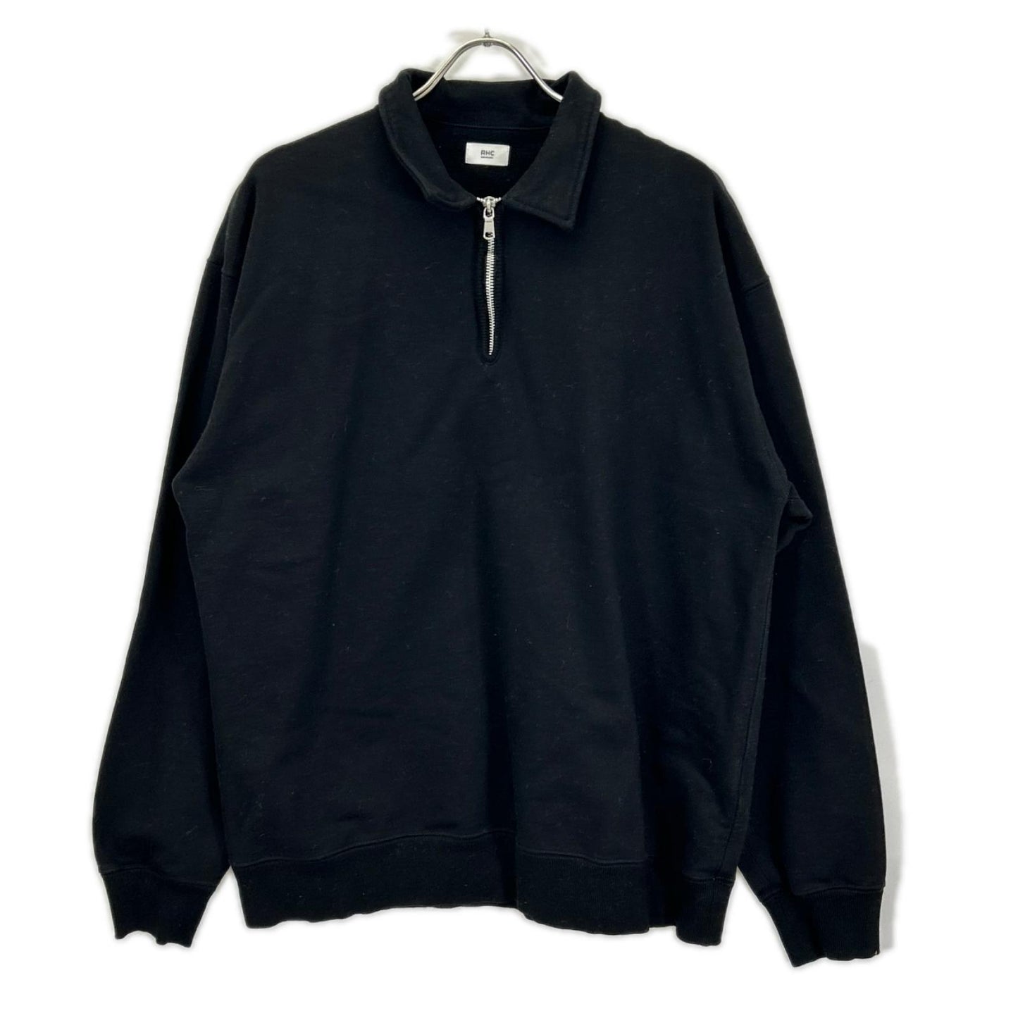 RHC 25SS Black Half-Zip Pullover Sweatshirt Size L