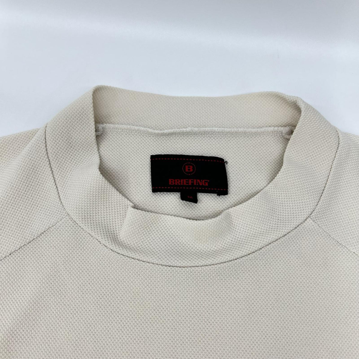 BRIEFING BRG251MD9 Garment Dye High-Neck Beige Size M
