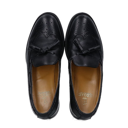 REGAL Black Wingtip Tassel Loafers Size 25 1/2 EEE