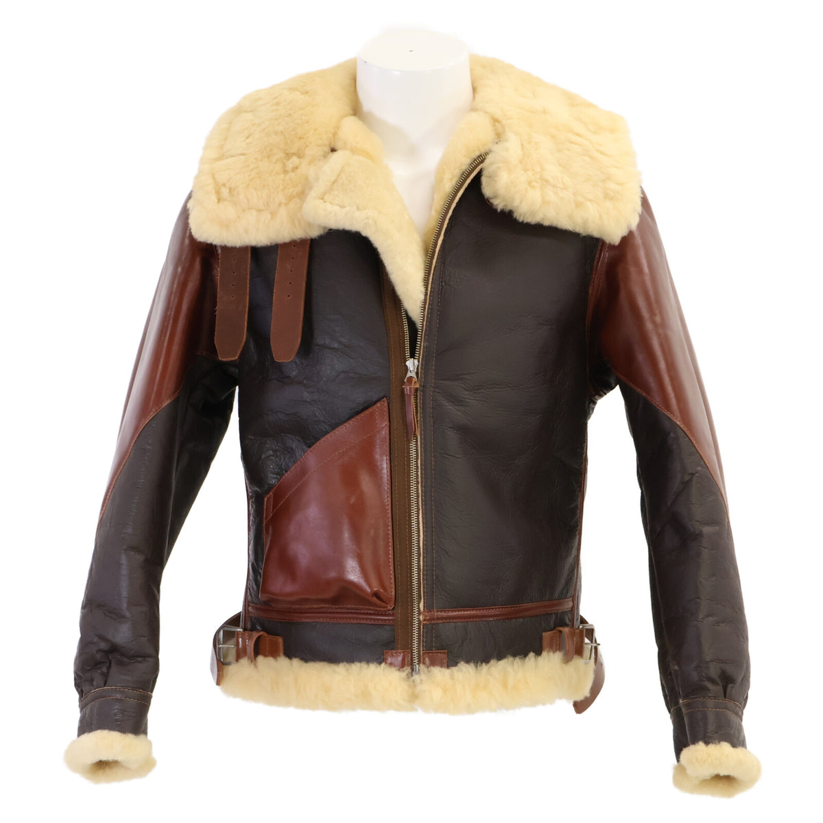 THE FEW Perry Sportswear B-3 Mouton Flight Jacket Size 38