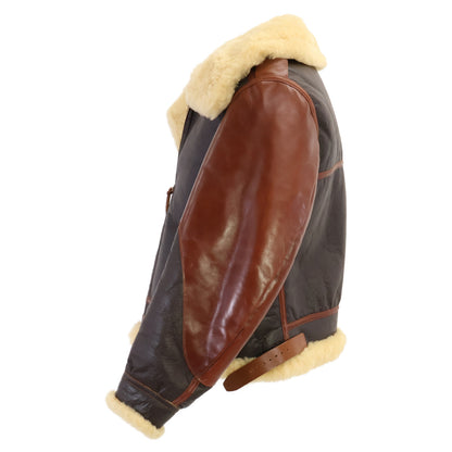 THE FEW Perry Sportswear B-3 Mouton Flight Jacket Size 38