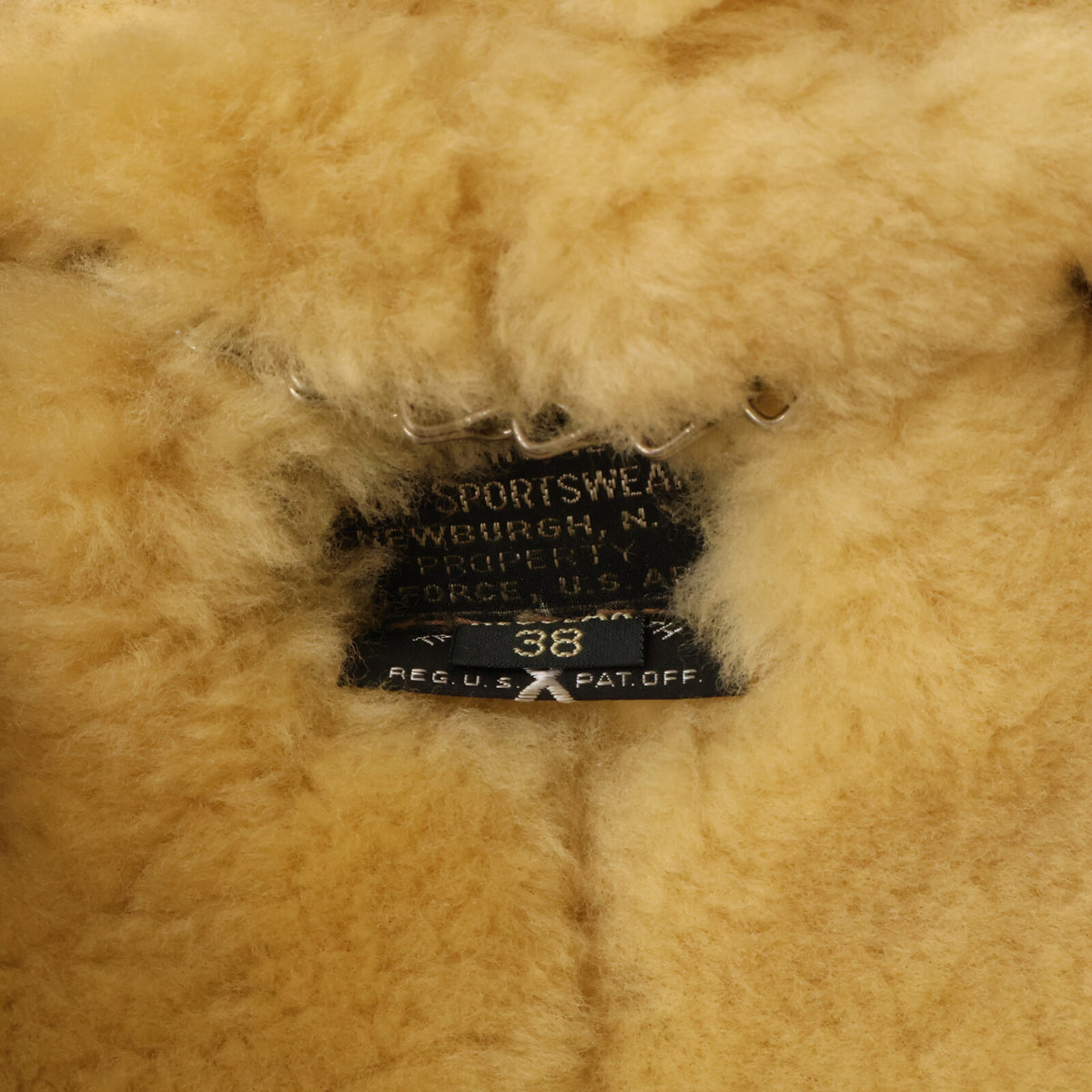 THE FEW Perry Sportswear B-3 Mouton Flight Jacket Size 38