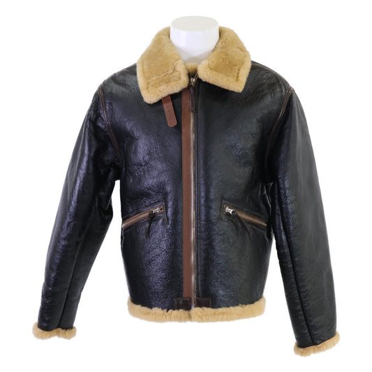 THE FEW D-1 Mouton Flight Jacket Dark Brown Size M