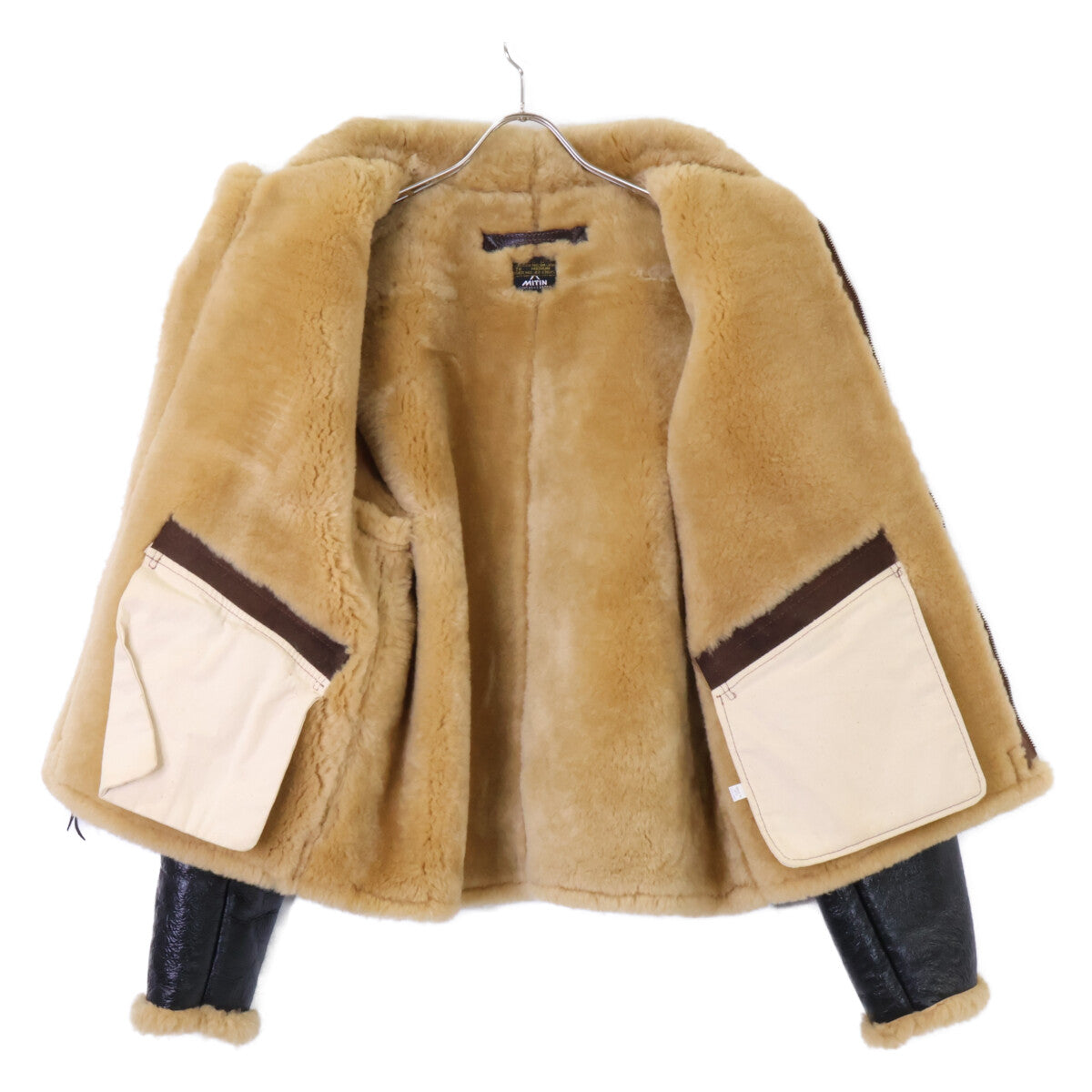 THE FEW D-1 Mouton Flight Jacket Dark Brown Size M