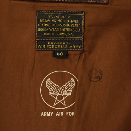 THE REAL MCCOY'S A-2 Rough Wear Repro Jacket Brown Size 40