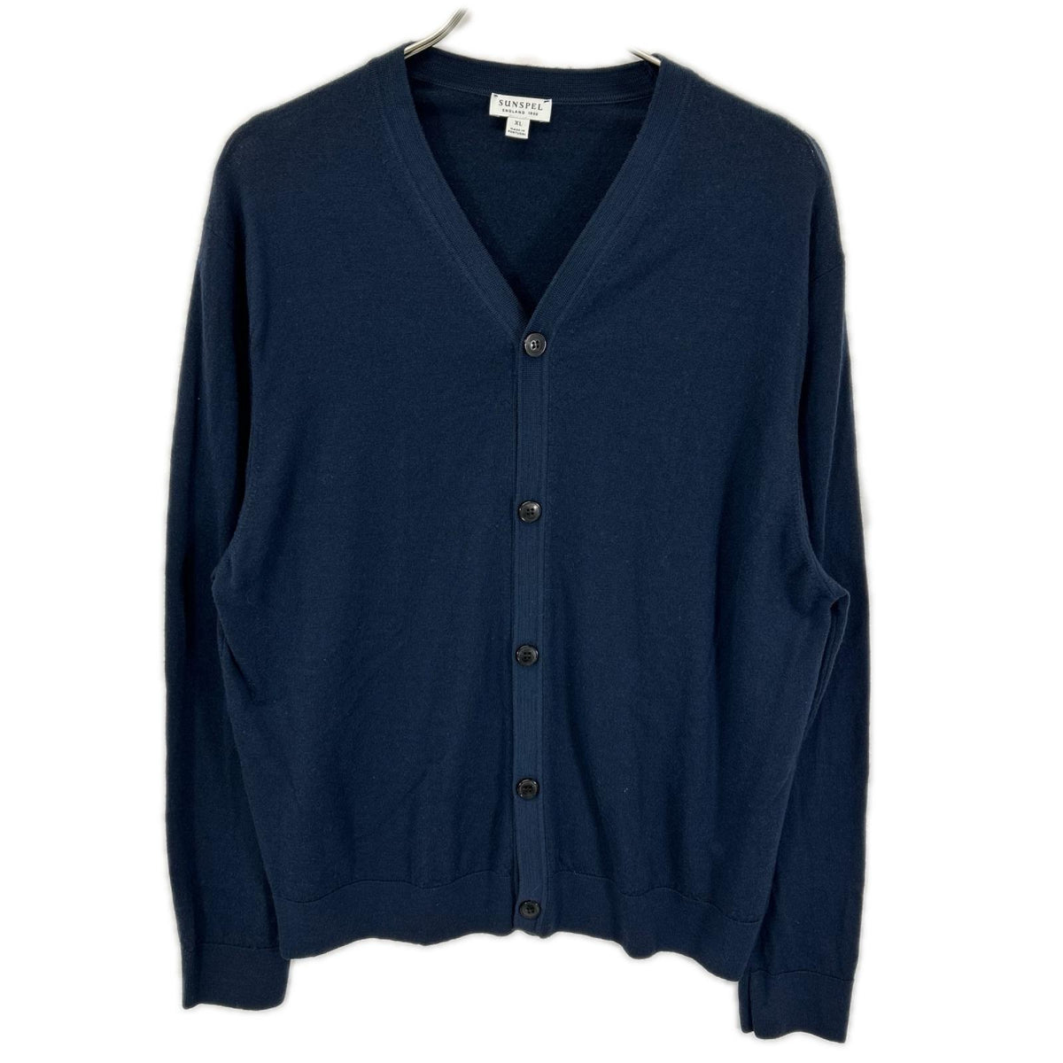 SUNSPEL Navy Merino Wool Cardigan Size XL