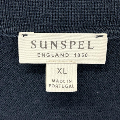 SUNSPEL Navy Merino Wool Cardigan Size XL