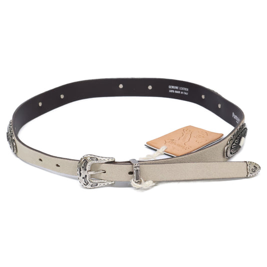 Puntovita PV927 Concho Suede Belt Ivory Size 80