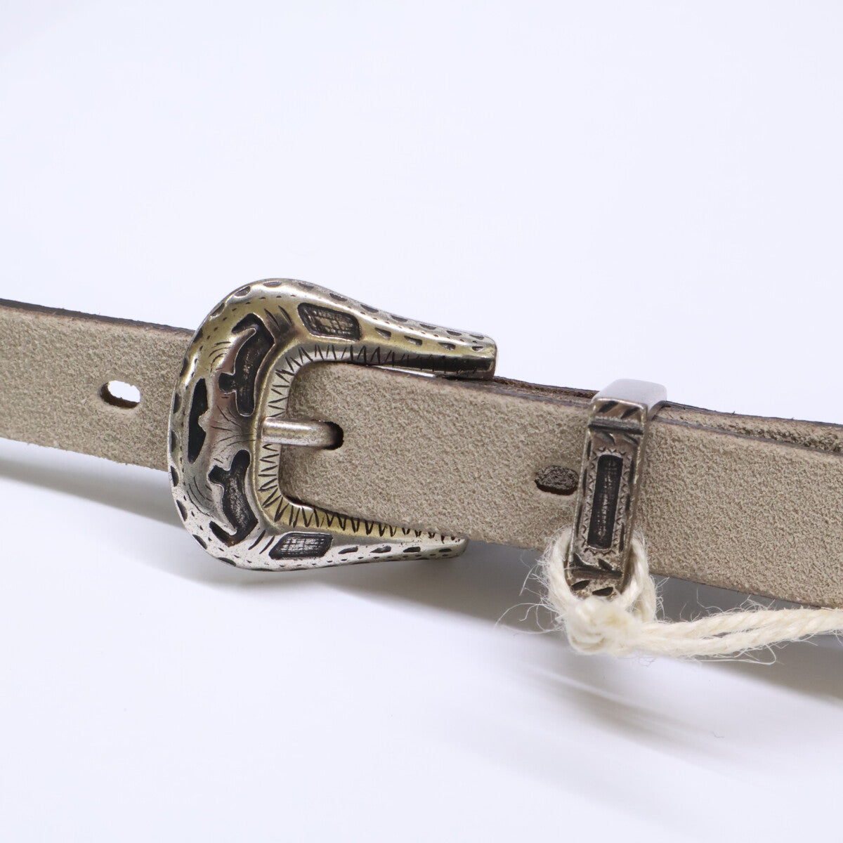 Puntovita PV927 Concho Suede Belt Ivory Size 80