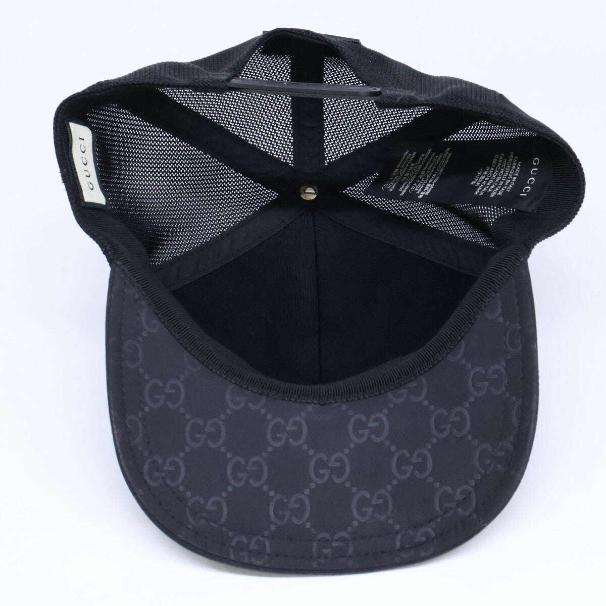 GUCCI 510950 GG Mesh Cap Black Size XL 60CM