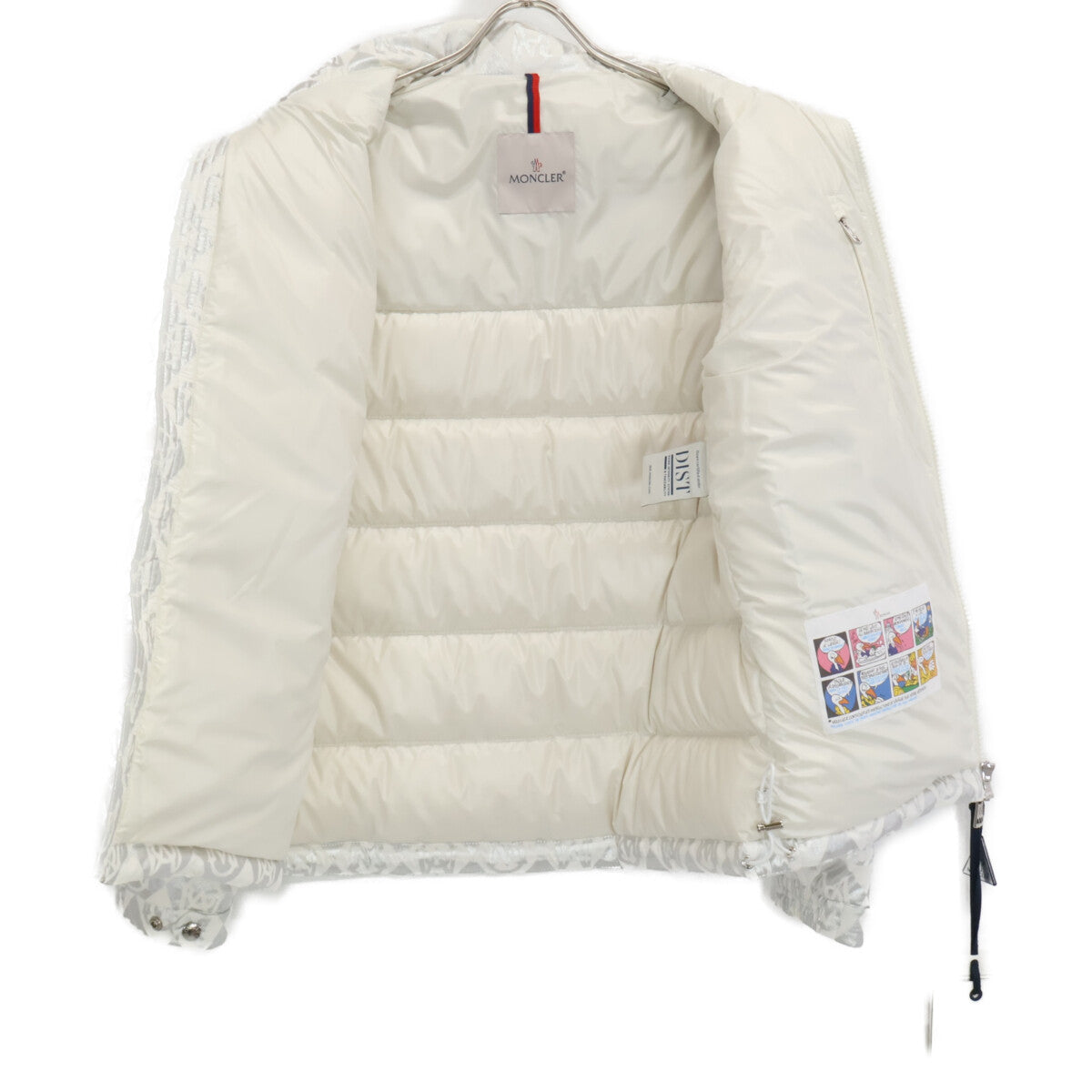 MONCLER '23 BOURNE All-Over Logo Down Jacket White Size 1