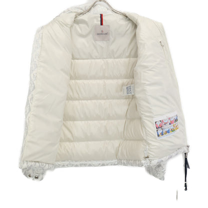 MONCLER '23 BOURNE All-Over Logo Down Jacket White Size 1