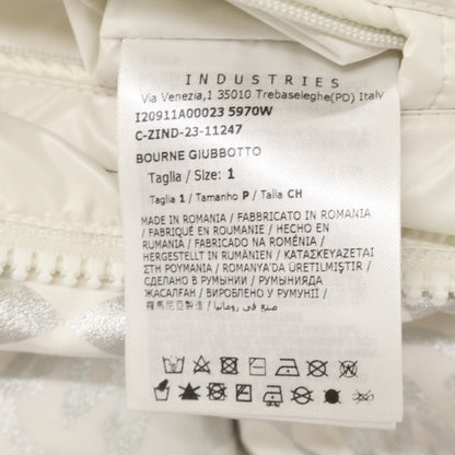 MONCLER '23 BOURNE All-Over Logo Down Jacket White Size 1