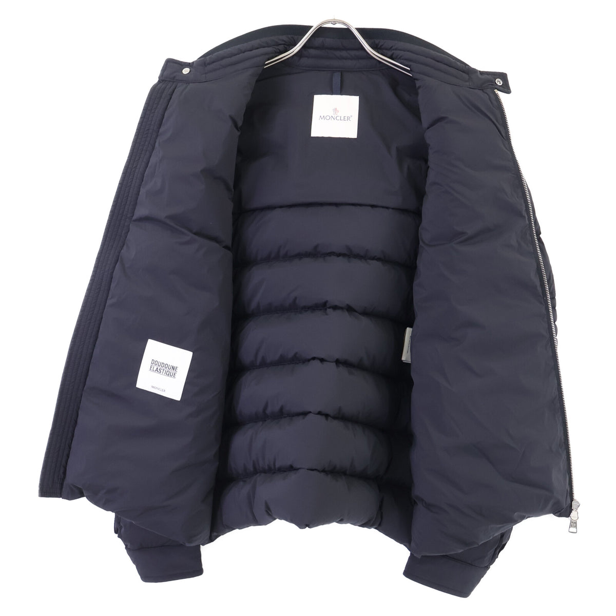 MONCLER SAMALENS Biker Nylon Down Jacket Black Size 4