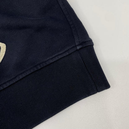 MONCLER Maglia Logo Patch Hoodie Navy Cotton Size XL