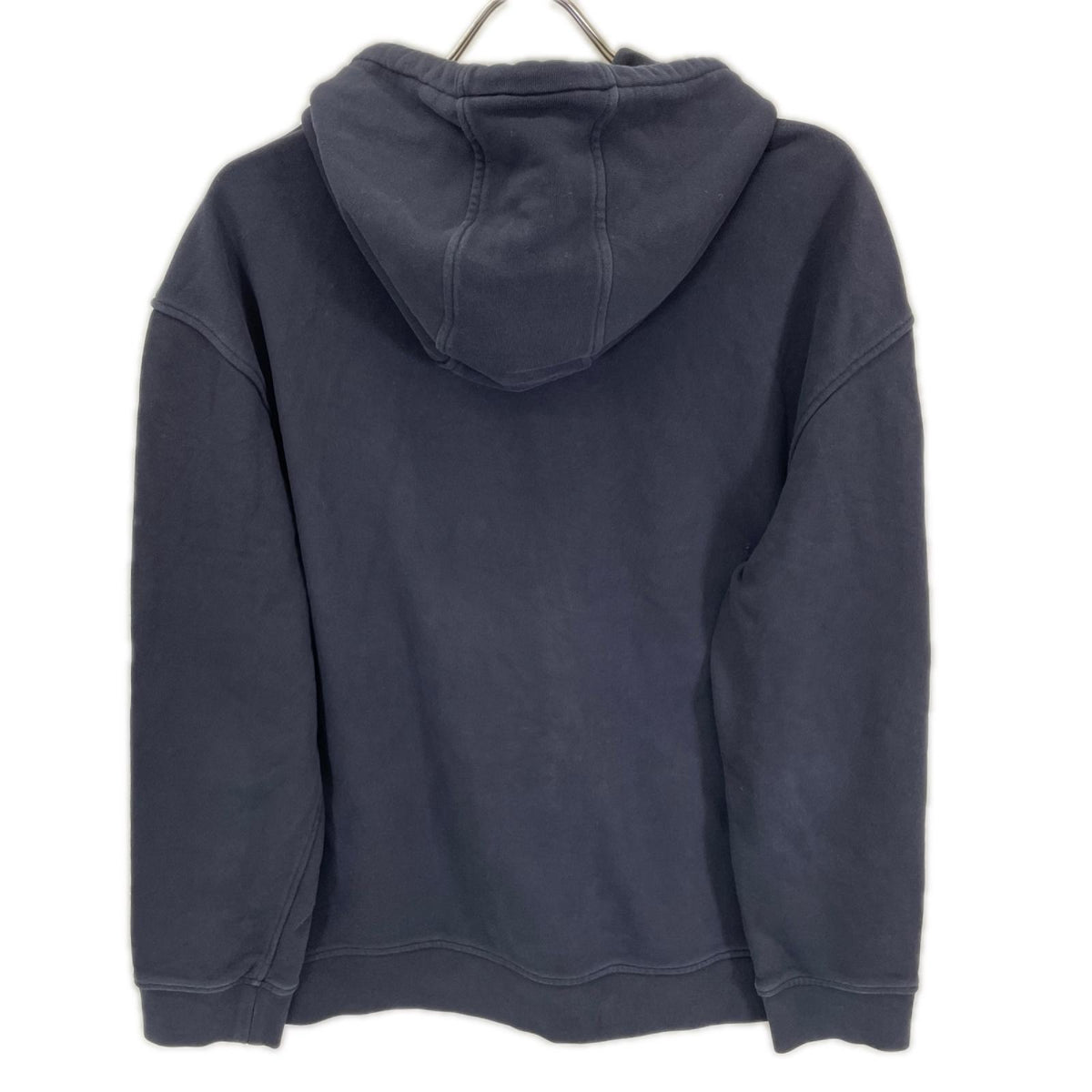 MONCLER Maglia Logo Patch Hoodie Navy Cotton Size XL