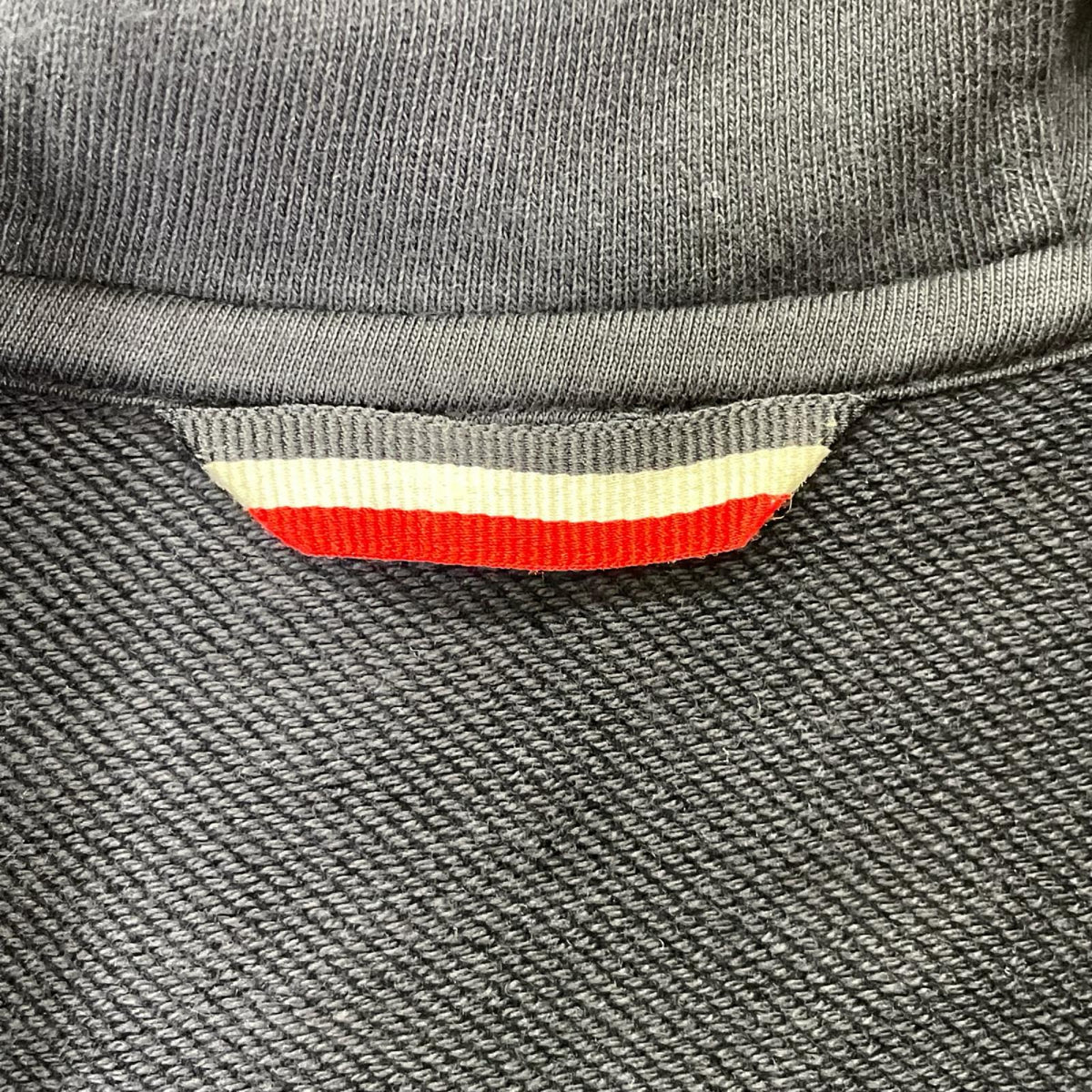 MONCLER Maglia Logo Patch Hoodie Navy Cotton Size XL