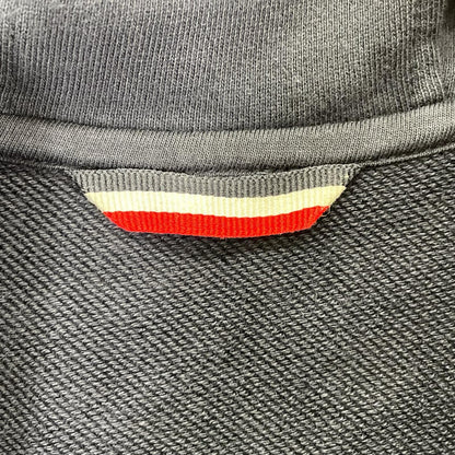 MONCLER Maglia Logo Patch Hoodie Navy Cotton Size XL