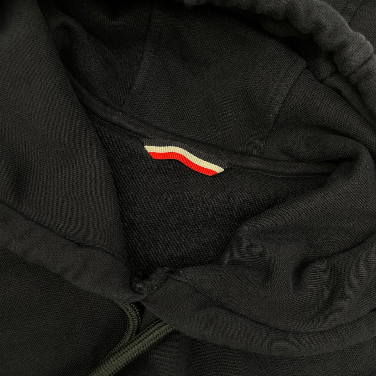 MONCLER Maglia Logo Patch Hoodie Navy Cotton Size XL