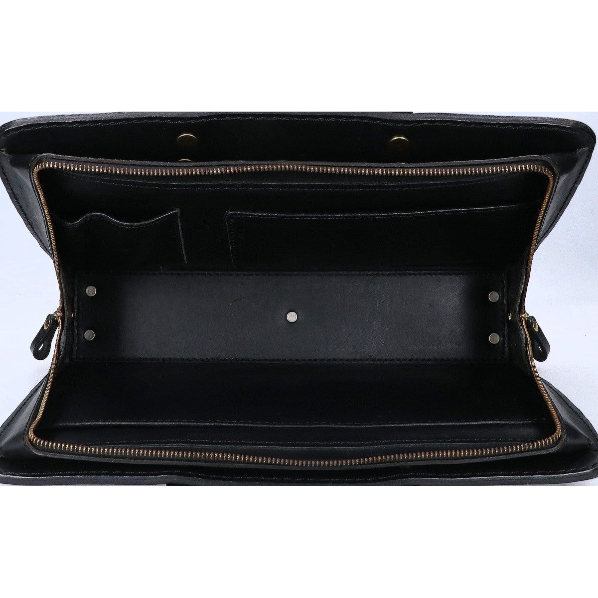 HERZ BW-111 Leather Two-Handle Business Bag Black