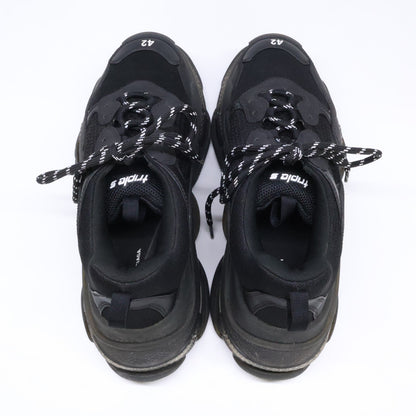 BALENCIAGA Triple S Clear Sole Sneakers Black Size 27.5
