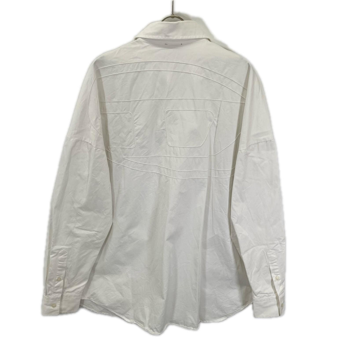 DIESEL 23SS White S-LIMO-LOGO Oval D Loose Fit Shirt Size 50