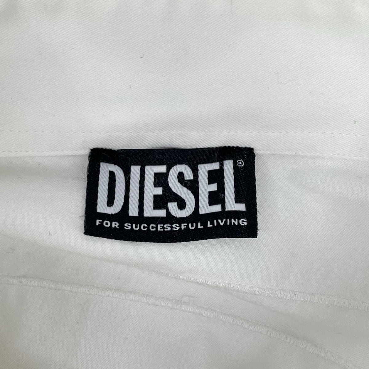 DIESEL 23SS White S-LIMO-LOGO Oval D Loose Fit Shirt Size 50