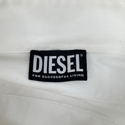 DIESEL 23SS White S-LIMO-LOGO Oval D Loose Fit Shirt Size 50