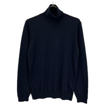 BOSS 50392083 Musso-P Navy Turtleneck Wool Sweater Size L