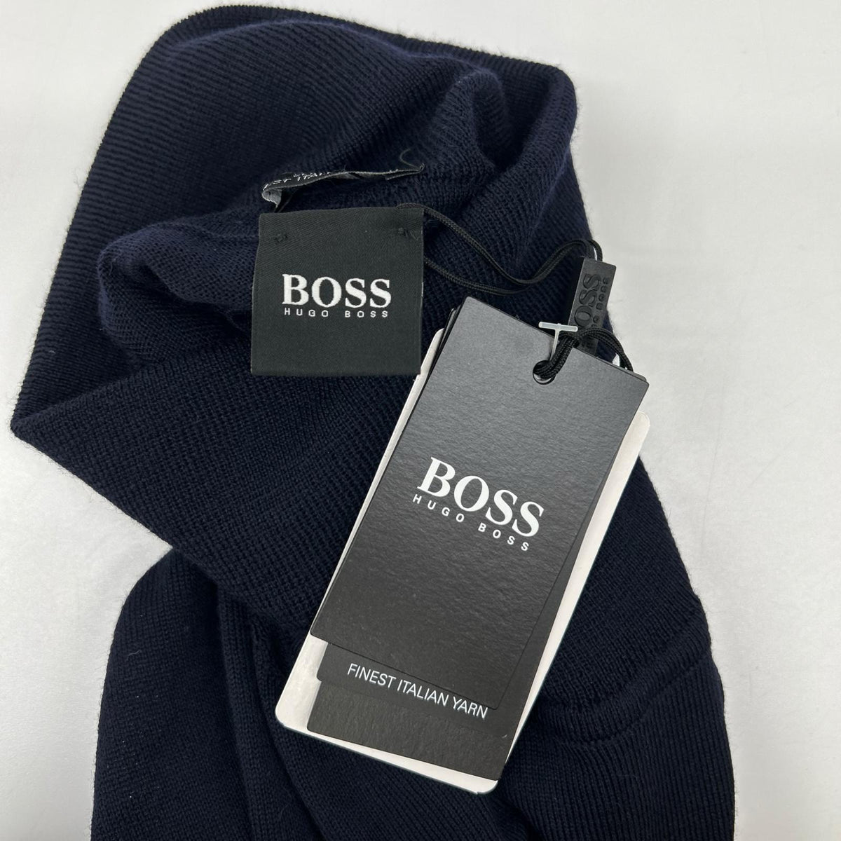 BOSS 50392083 Musso-P Navy Turtleneck Wool Sweater Size L
