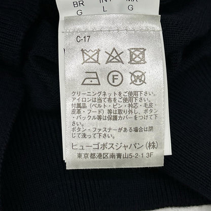 BOSS 50392083 Musso-P Navy Turtleneck Wool Sweater Size L