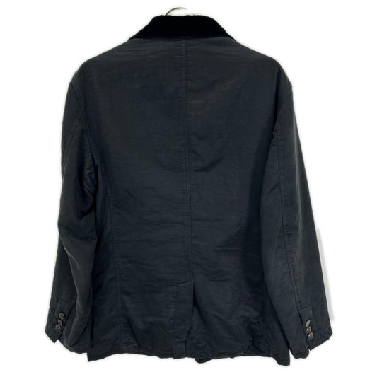 GIORGIOARMANI Black Tag Velour Collar Blazer Black Size 50