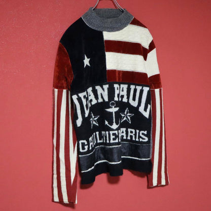 Jean Paul Gaultier HOMME Coated Paneled Knit Size 48