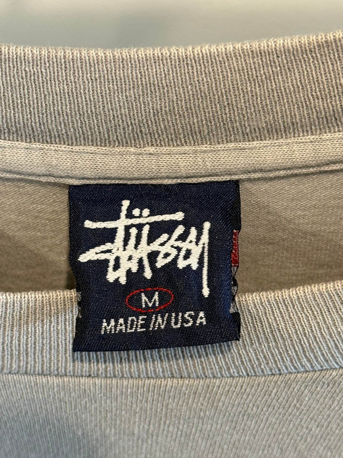 Stussy Vintage 90s-00s graphic print tee Gray Size M