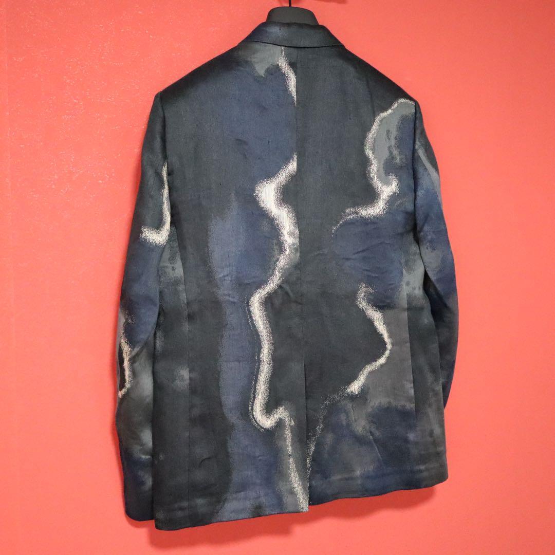 Fendi Silk-Blend Patterned 2-Button Tailored Jacket Size 48