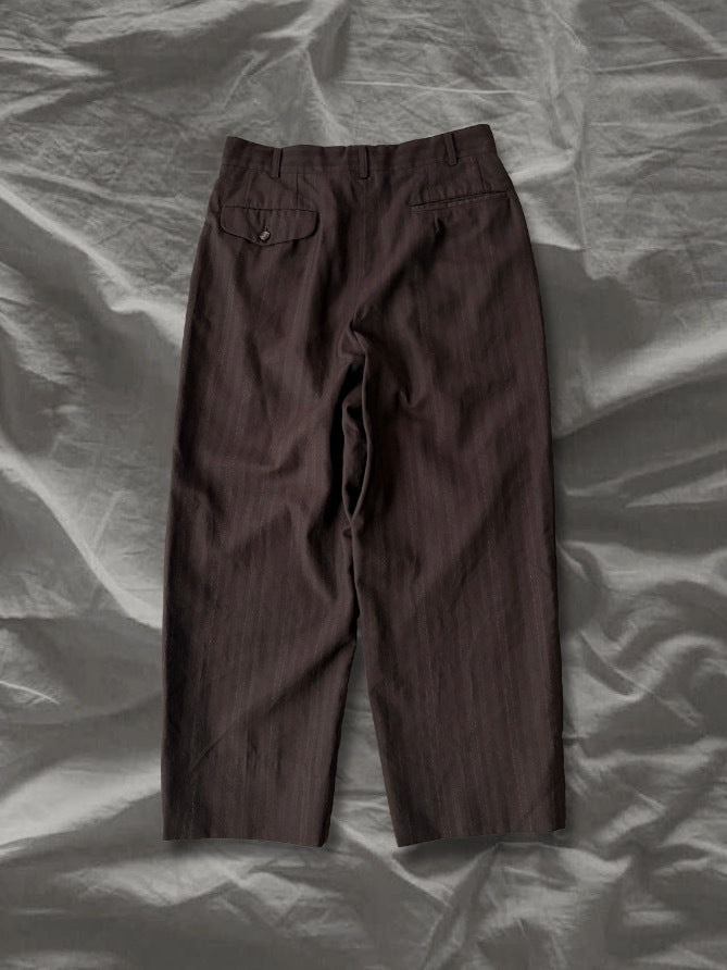 COMME des GARCONS HOMME AW90 Wool Nylon Stripe Slacks Size M