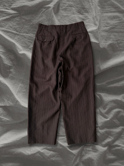 COMME des GARCONS HOMME AW90 Wool Nylon Stripe Slacks Size M
