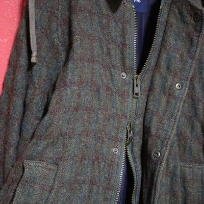 Comme des Garcons Homme 04AW Green Hooded Double Zip Size L