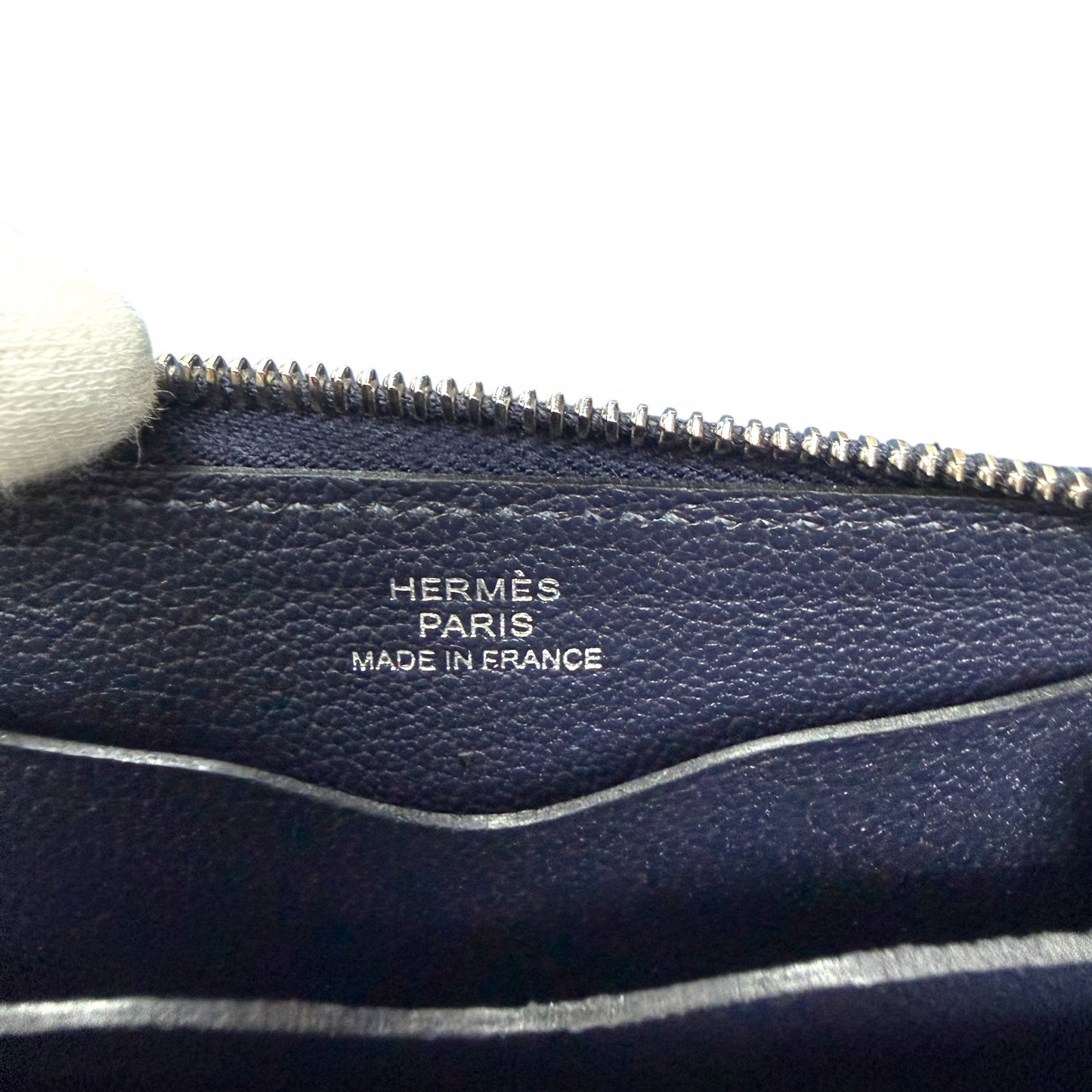 HERMES 2022 Zipngo Cheva Leather Wallet Size ONE SIZE