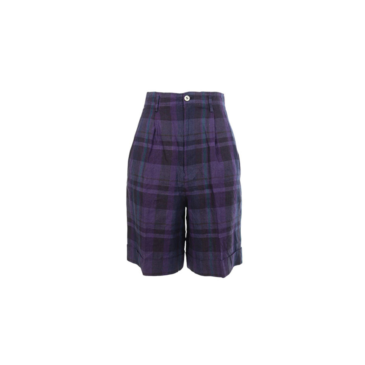 MOGA Purple Blue Linen Shorts