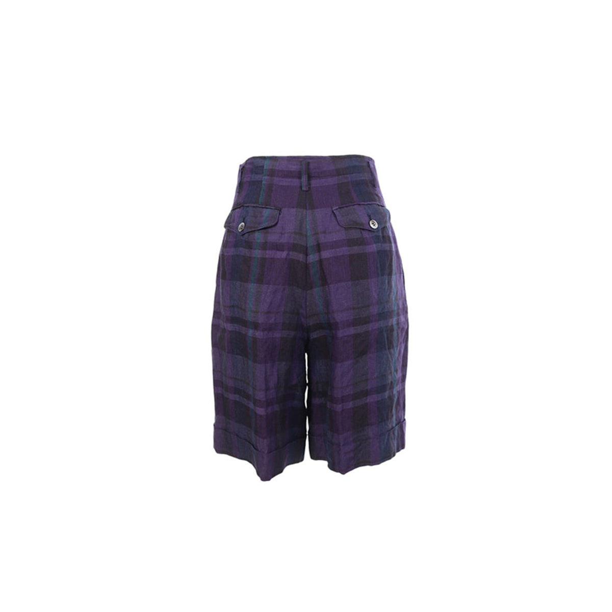 MOGA Purple Blue Linen Shorts