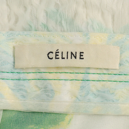 Celine LINE by Phoebe Philo White Green Blend Skirt Size 38