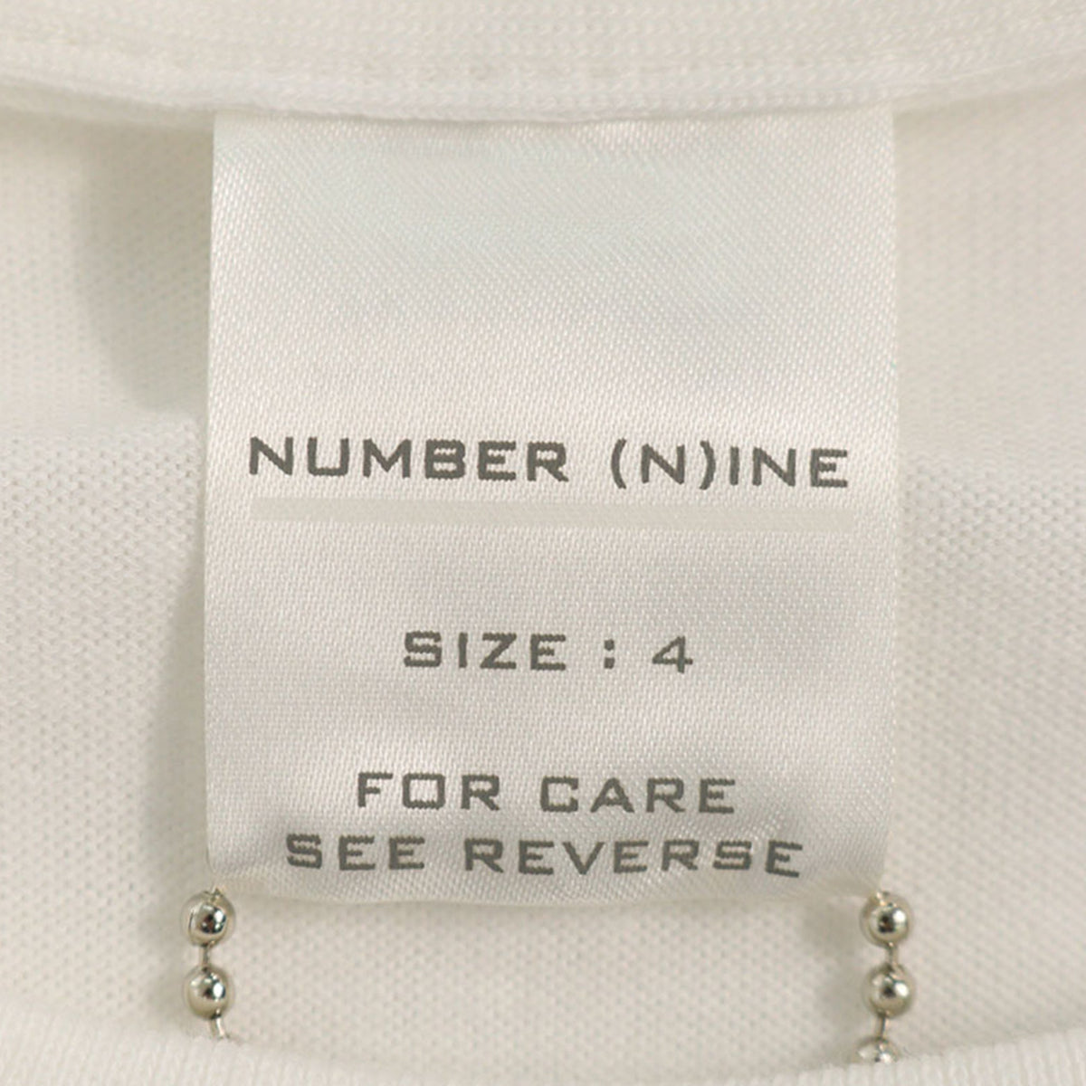 NUMBER (N)INE 2002 S/S Cotton T-Shirt White Size 4